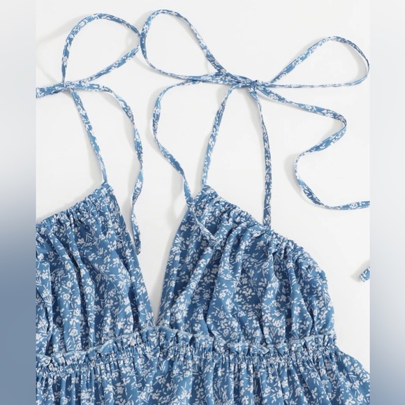 Blue Floral Sundress - Picture 3 of 4